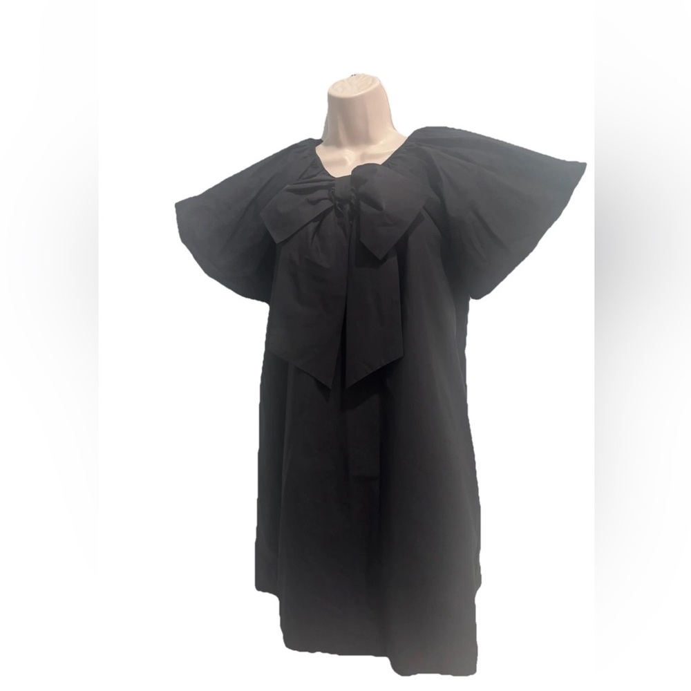 Gracia Black Mini Dress with Bow Detail Size M WORN ONCE